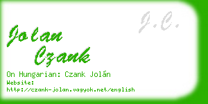 jolan czank business card